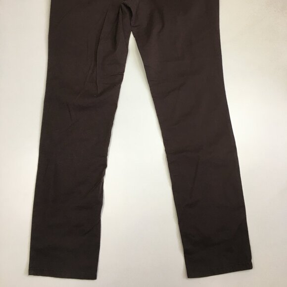 MICHAEL KORS Brown Faux Zip Pockets Logo Hardware 5 Pocket Jeans - Picture 14 of 14